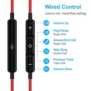 TITACUTE 3.5mm Earbuds Noise Canceling Headphone with Microphone Magnetic in-Ear Wired Stereo 3.5mm Jack Earphone for Moto G Power Play Pure Google Pixel 4a 3a 5a Samsung S10 S9 A14 A13 A12 A03s Core