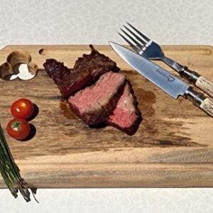 Knife & Fork Set with deer handle traditional made in Argentina Gaucho knife Steak Sets
