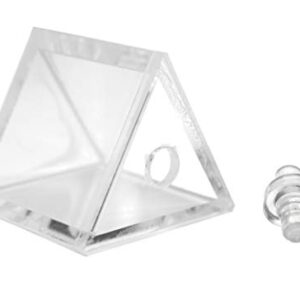 Hollow Acrylic Prism & Stopper, 1.5 Inch - Great for Studying Snell's Law of Refraction - Eisco Labs