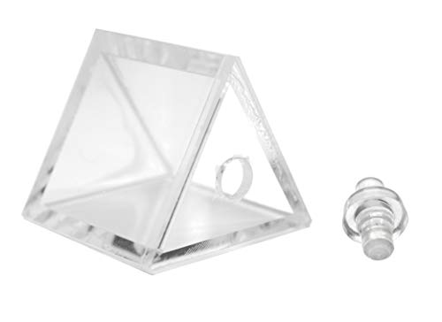 Hollow Acrylic Prism & Stopper, 1.5 Inch - Great for Studying Snell's Law of Refraction - Eisco Labs