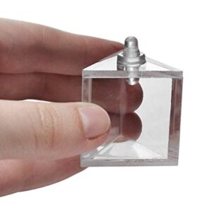 Hollow Acrylic Prism & Stopper, 1.5 Inch - Great for Studying Snell's Law of Refraction - Eisco Labs