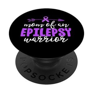 epilepsy mom shirt purple ribbon awareness shirt mother popsockets grip and stand for phones and tablets