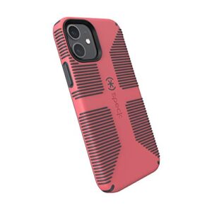 speck products candyshell pro grip iphone 12, iphone 12 pro case, raspberry kiss red/slate grey (137602-9240)