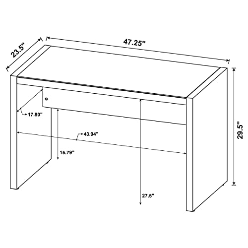 Coaster Furniture Luetta 48-inch Rectangular Aged Walnut Writing Desk 805621