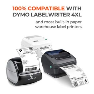 MUNBYN 4"x6" Direct Thermal Shipping Label Compatible with DYMO LabelWriter 4XL 1744907,1755120, Perforated Postage Label Paper for MUNBYN, DYMO, Rollo, JADENS, Permanent Adhesive, 220 Labels/Roll