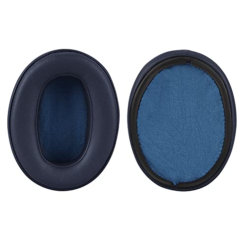 Geekria QuickFit Protein Leather Replacement Ear Pads for Sony WH-XB900N Headphones Ear Cushions, Headset Earpads, Ear Cups Repair Parts (Blue)