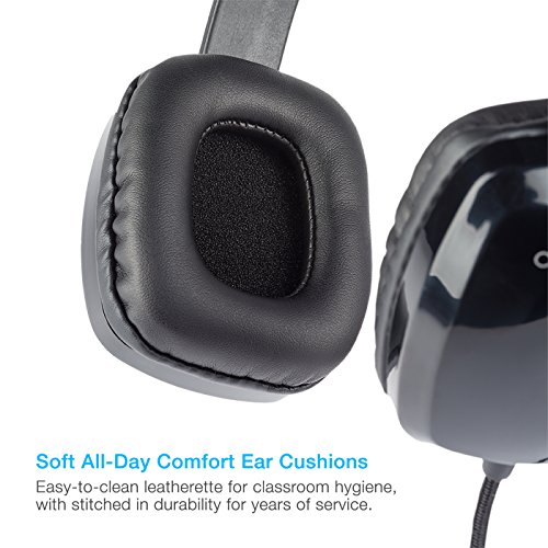 Cyber Acoustics 3.5mm Stereo Headphones - 20 Pack - for PCs and Other 3.5mm Devices in The Office, Classroom or Home (ACM-6004-20)