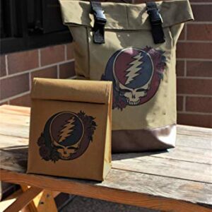 Ripple Junction Grateful Dead Steal Your Face Logo Roll Top Lunch Bag Reusable and Washable