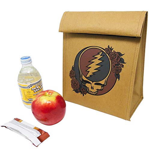 Ripple Junction Grateful Dead Steal Your Face Logo Roll Top Lunch Bag Reusable and Washable