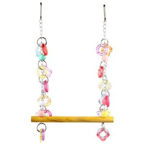 pet bird swing hanging chewing toy parrot stand cage swing garden decoration for budgie parakeet cockatiel conure canary finch