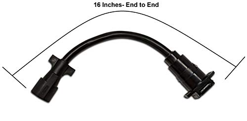 7-Way RV-Standard 1 Ft (16") Trailer Wire Extension- Male to Female