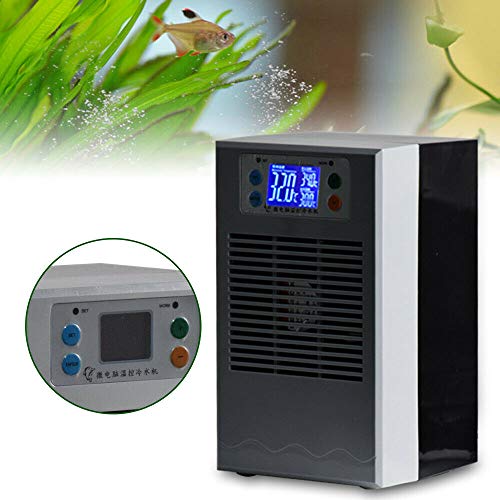 DYRABREST Fish Tank Chiller 100W 35L Water Chiller Fish Shrimp Tank Cooler Heating Cooling Summer 1-3l/min Circulating Water Pump Flow for Aquarium and Home Use