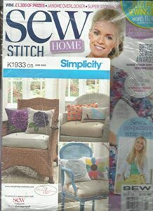 sew magazine, september, 2013 issue # 51 (free simplicity cushion pattern)