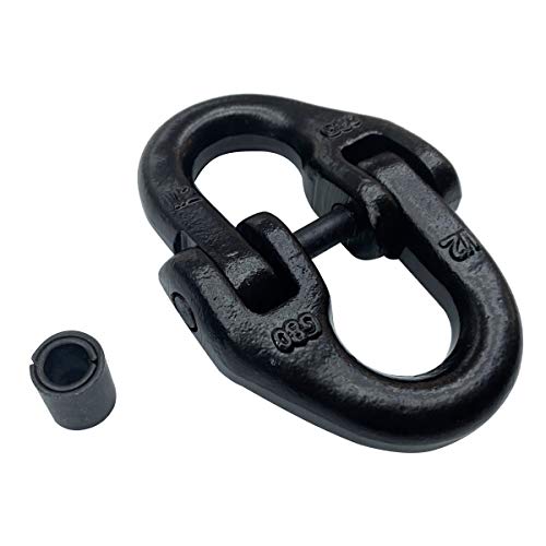 ENIXWILL 2pc 1/2 inch Tow Hitch Safety Chain Hammerlock Connector Link Grade 80 Coupling Link