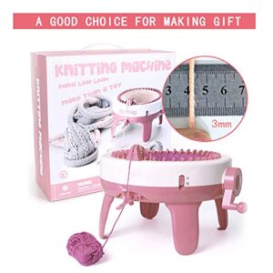 Knitting Machines, 40 Needles Knitting Loom Machines, Smart Knitting Board Rotating Double Weaving Loom Machine Kit for Kids and Adults