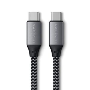 Satechi USB-C to USB-C Charging Cable – 10 inches/ 25 cm – Compatible with 2022 MacBook Pro/Air M2, 2021 MacBook Pro 14-inch, 16-inch (M1 Pro & Max), 2022 iPad Air M1, 2021 iPad Pro M1