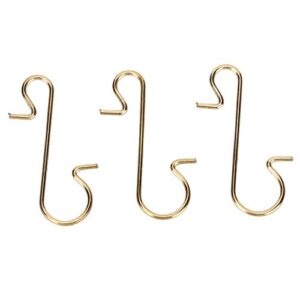 Fdit Mini 1-Inch S Hooks, Metal Hangers Hanging Hooks Multi-Purpose Metal S-Shaped Hooks for DIY Crafts Decoration, Pack of 100(Gold)