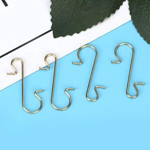 Fdit Mini 1-Inch S Hooks, Metal Hangers Hanging Hooks Multi-Purpose Metal S-Shaped Hooks for DIY Crafts Decoration, Pack of 100(Gold)