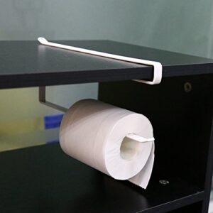 Kitchen Paper Hanger,Under Cabinet Paper Roll Towel Hanging Holder Rack Stainless Metal Kitchen Storage Organizer