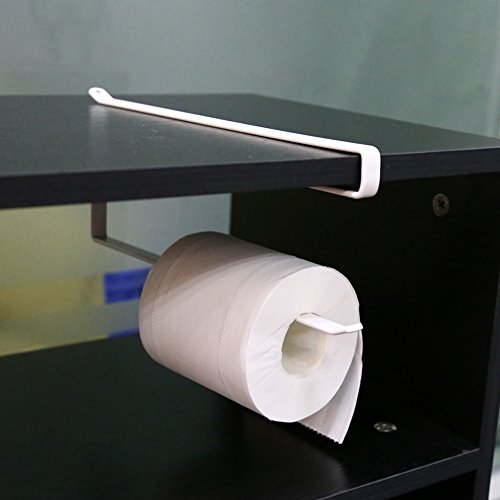 Kitchen Paper Hanger,Under Cabinet Paper Roll Towel Hanging Holder Rack Stainless Metal Kitchen Storage Organizer