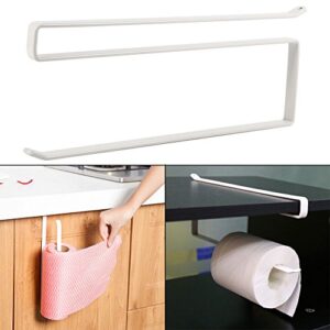 Kitchen Paper Hanger,Under Cabinet Paper Roll Towel Hanging Holder Rack Stainless Metal Kitchen Storage Organizer