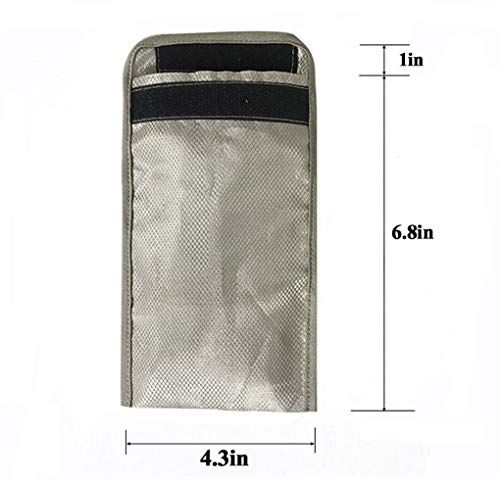 Security Pouch Faraday Bag Anti-Radiation Cell Phone Sleeve Signal Block Pouch Shield EMF 5G Protection RF GPS RFID Privacy Case Covers Smartphone Electronic Devices Anti-Tracking Wallet (B)