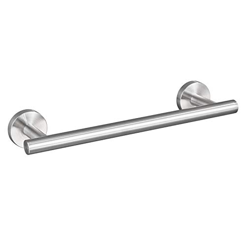 USHOWER 9-Inch Hand Towel Bar, Total Length 12 Inch Brushed Nickel Towel Rack Wall Mounted, SUS304 Stainless Steel Modern Home Decor Towel Holder for Bathroom.