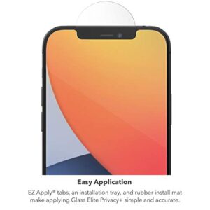 ZAGG InvisibleShield Glass Elite Privacy+ Screen Protector for iPhone 12 Pro Max, Two-Way Privacy Filter, 4X Stronger, Anti-Microbial Treatment, Anti-Fingerprint Technology, Easy to Install