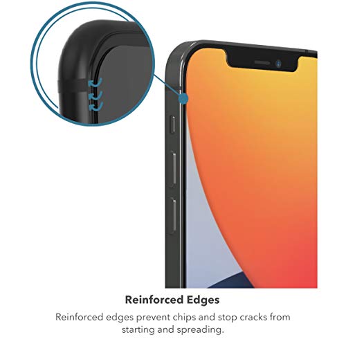 ZAGG InvisibleShield Glass Elite Privacy+ Screen Protector for iPhone 12 Pro Max, Two-Way Privacy Filter, 4X Stronger, Anti-Microbial Treatment, Anti-Fingerprint Technology, Easy to Install