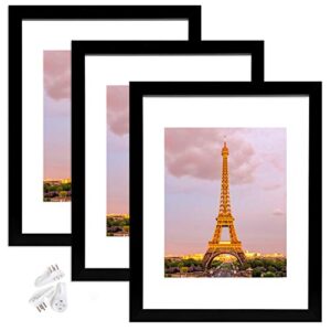 upsimples 11x14 5pack frame and 3pack frame, display pictures 8x10 with mat or 11x14 without mat,wall gallery photo frames,black