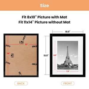 upsimples 11x14 5pack frame and 3pack frame, Display Pictures 8x10 with Mat or 11x14 Without Mat,Wall Gallery Photo Frames,Black