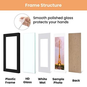 upsimples 11x14 5pack frame and 3pack frame, Display Pictures 8x10 with Mat or 11x14 Without Mat,Wall Gallery Photo Frames,Black