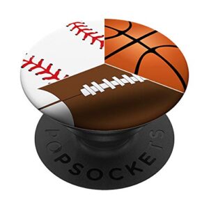 split football baseball basketball sports themed popsockets popgrip: swappable grip for phones & tablets