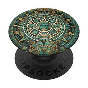 aztec calendar mexican mayan gift popsockets popgrip: swappable grip for phones & tablets
