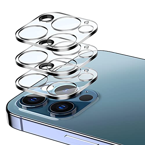 EGV [3 Pack Camera Lens Protector Compatible for iPhone 12 Pro 6.1-inch (2020)[Premium Tempered Glass] [Anti-Scratch] [Case Friendly] 99.99% Transparency