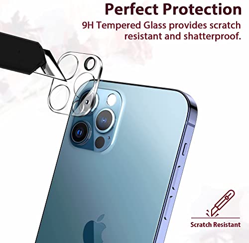 EGV [3 Pack Camera Lens Protector Compatible for iPhone 12 Pro 6.1-inch (2020)[Premium Tempered Glass] [Anti-Scratch] [Case Friendly] 99.99% Transparency