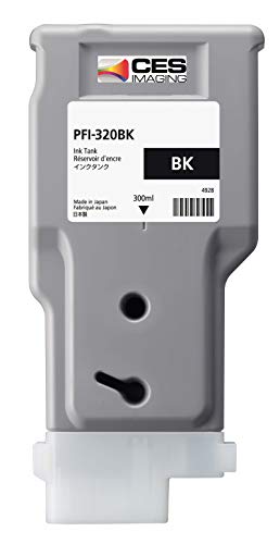 CES Imaging Replacement for Canon PFI-320BK Black 300ml Ink Tank in Retail Package