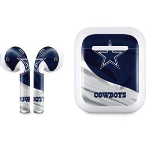 skinit decal audio skin compatible with apple airpods with lightning charging case - officially licensed nfl dallas cowboys design