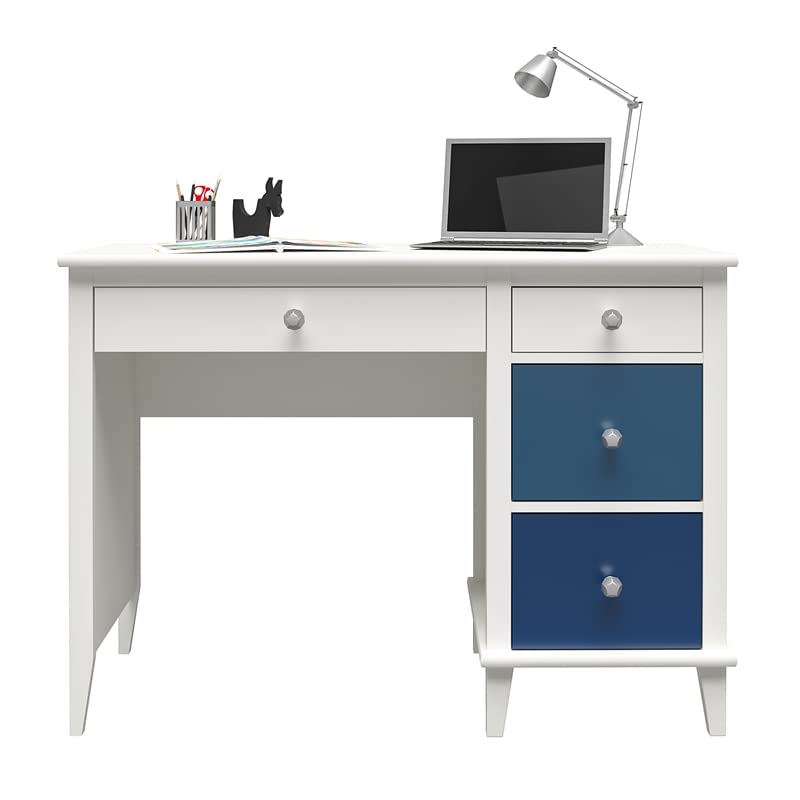 Little Seeds Monarch Hill Poppy Kids White, Blue Drawers Desk