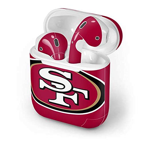 Skinit Decal Audio Skin Compatible with Apple AirPods with Lightning Charging Case - Officially Licensed NFL San Francisco 49ers Large Logo Design