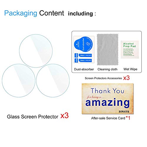 Suoman 3-Pack for NEW Fossil Women's Gen 5E 42mm Screen Protector, 2.5D 9H Hardness Tempered Glass Screen Protector for Fossil Women's Gen 5E 42mm Smartwatch