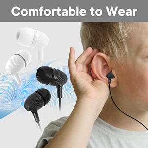 Wholesale School Earbuds Headphones 100 Pack Bulk Earphones for Classroom Students Kids Teens Children Gift and Adult (100 Black)