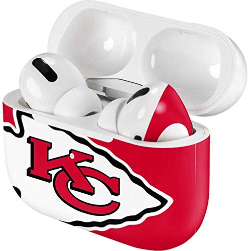 Skinit Decal Audio Skin Compatible with Apple AirPods Pro - Officially Licensed NFL Kansas City Chiefs Large Logo Design