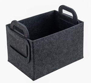 minoisome foldable storage baskets with carry handles felt fabric collapsible storage cubes bin for organizing toys clothes gifts closet shelves kids room laundry office