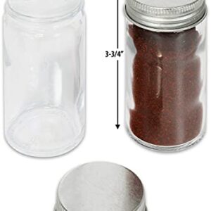 Simple Houseware 30 Spice Gripper Clips Strips Cabinet Holder + 12-Pack Spice Bottles w/label