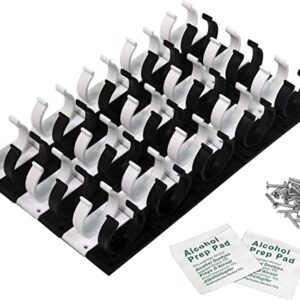 Simple Houseware 30 Spice Gripper Clips Strips Cabinet Holder + 12-Pack Spice Bottles w/label