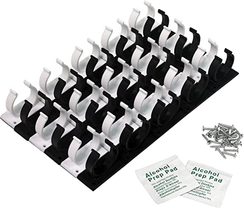 Simple Houseware 30 Spice Gripper Clips Strips Cabinet Holder + 12-Pack Spice Bottles w/label