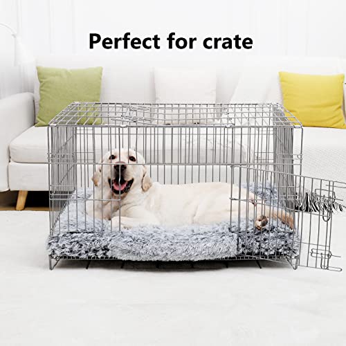 Vonabem Dog Bed Crate Pad, Deluxe Plush Anti-Slip Pet Beds, Washable Dog Crate Mat for Large Medium Small Dogs Breeds, Fulffy Kennel Pad 36 inch