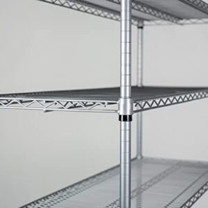 Omega 12" Deep x 30" Wide x 86" High 4 Tier Gray Starter Shelving Unit