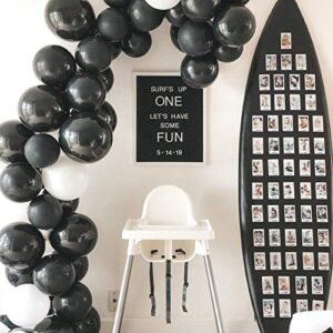 Black Balloons Latex Party Balloons, 50 Pack 12 inch Black Helium Balloons with Black Ribbon for Wedding Birthday Bridal Baby Shower Graduation Anniversary Party Supplies Decorations.……